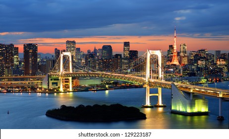 Tokyo Skyline Bridge 4K wallpaper download