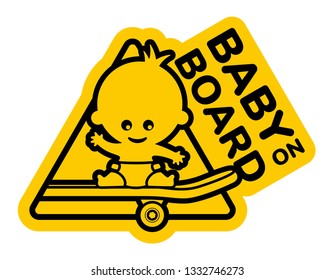 Baby On Board PNG Transparent Images Free Download, Vector Files