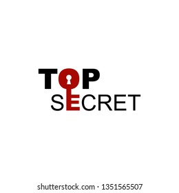 Premium Vector  The top secret logo is a black and white, hd png