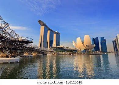 Singapore city skyline at Marina Bay cityscape