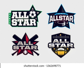 Baseball Allstar Logo Stock Vector (Royalty Free) 242036422