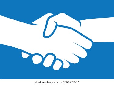 hand shaking logo