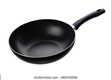 Flying pan isolated on white background