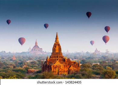 Templos em Bagan, Myanmar, Patrimônio Mundial da UNESCO