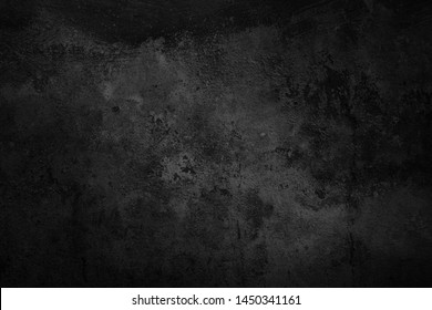 黒い壁のテクスチャの大まかな背景暗いコンクリートの床または黒の古いグランジ背景