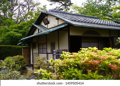 Japanese style old house,architecture.Landscape of old Japanese architecture and garden.old Japanese house that is a historical building.Meijimura, the sacred place of the anime kimetsu no yaiba.