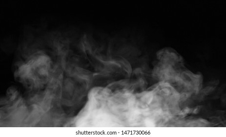 Abstrakter Rauch auf schwarzem Hintergrund.