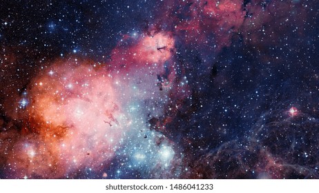 High definition star field, colorful night sky space. Nebula and galaxies in space. Astronomy concept background. Elements of this image furnished by NASA