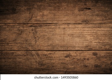 Antiguo fondo de madera con textura oscura, la superficie de la vieja textura de madera marrón, vista superior de paneles de madera de teca marrón
