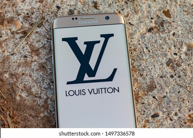 LOUIS VUITTON BLUE AND SILVER LOGO ART Samsung Galaxy