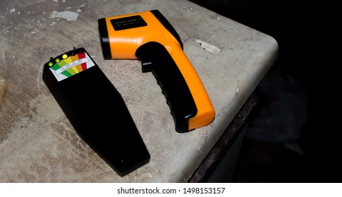 Halloween ghost hunting equipment activating
