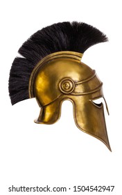 Réplica histórica del casco de guerrero espartano