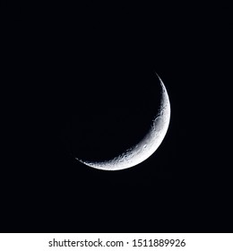 Isolated close up of the moon