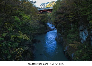 Railway Bridge and River (Agatsuma Valley)