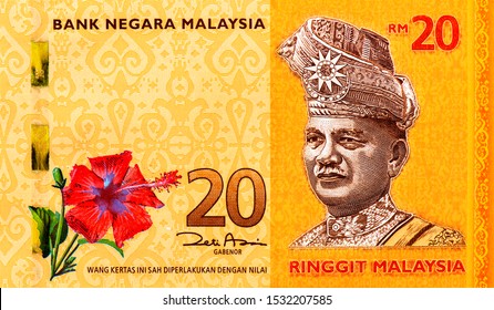 初代セリ・パドゥカ大佐、初代最高国家元首、マレーシアの肖像 20 リンギット 2011 紙幣。