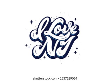 I love ny flat color Royalty Free Vector Image