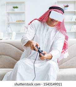 Arab man addicted to video games