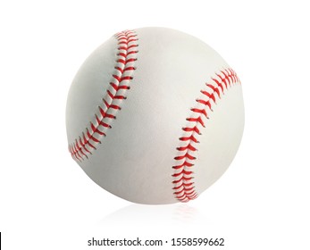 白い背景で隔離の野球