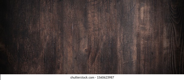 長い木の板のテクスチャ背景とバナー。