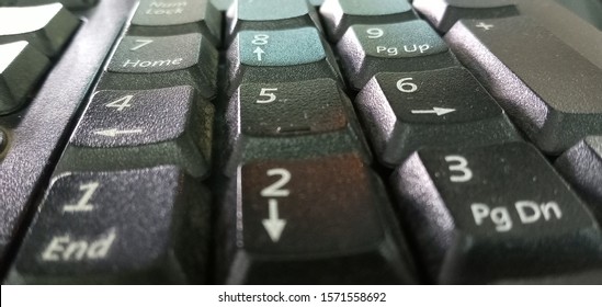 Teclas numéricas en teclado mecánico