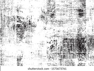 Ruwe zwart-wit textuur vector. Verontruste overlay textuur. Grungeachtergrond. Abstracte geweven effect. Vectorillustratie. Zwart geïsoleerd op een witte achtergrond. EPS10.