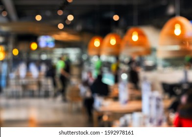 Blurred coffee shop or restraunt interior background.