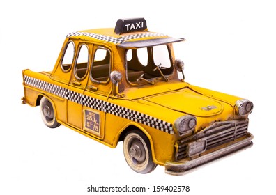 taksi mainan logam