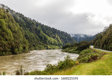 The Buller River in the Lower Buller Gorge; a scenic reserve between Murchison and Westport in New Zealand.