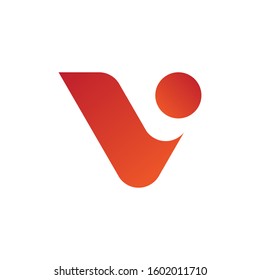 Premium PSD  Red symbol view from left letter v