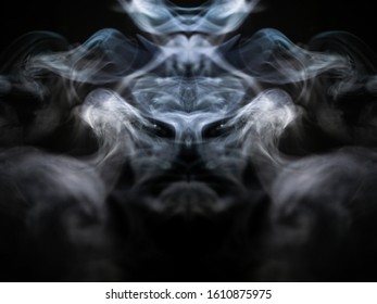 抽象的な悪魔悪サムライ煙ガス背景
