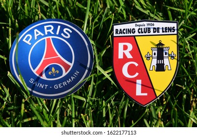 RACING CLUB DE LENS French Football Official Team Logo Crest 22x34 POSTER