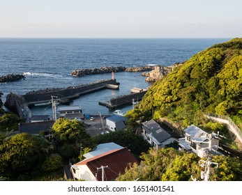 View of Ashizuri fishing harbor at dawn - Cape Ashizuri, Japan