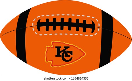 Seal of the kansas city chiefs football Royalty Free Vector