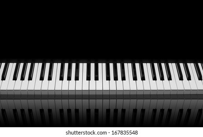 Touches de piano sur fond noir
