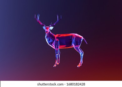 Deer Abstract Digital Art 8K Wallpaper #4.331
