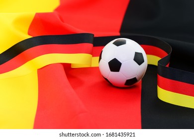 Football, german flag and balls, background
