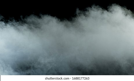 黒の背景に本物の煙の写真 - さまざまなプロジェクトのリアルなオーバーレイ。