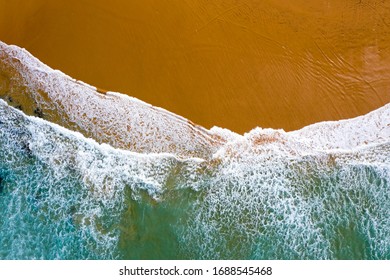 Topshot from ocean waves at the atlantic ocean