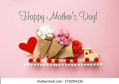 Happy Mother's Day Wunschkarte in sanften Pastellfarben