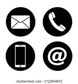 phone email icon vector