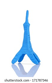 kinderspeelgoed gegoten uit klei - Eiffeltoren
