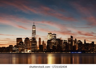 New York City skyline urban view with historical architecture 