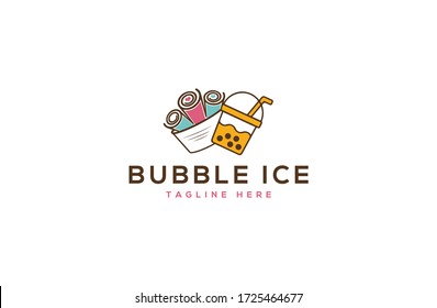 Ice Cream in a Circle Logo PNG Vector (AI) Free Download