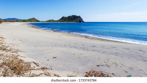 Pantai berpasir Thanos, di pulau Lemnos, Greece, Eropah.