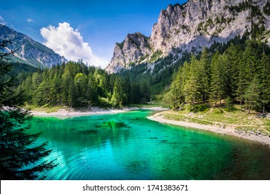 The Green Lake in Styria, Austria, in Summer.