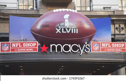 Macy's NFL Shop, 2014 Super Bowl XLVIII Boulevard on Broad…