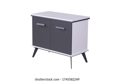 Modern designer on cabinet background