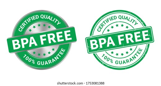 Premium Vector  Bpa free round symbol green leaves vector illustration