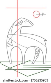 lamb of god logo vector