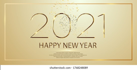 2021 new year colour banner logo for holidays Vector Image